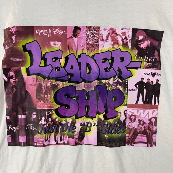 Next Level Unisex Shirt XL White & Purple 90's Rap Hip Hop and R&B Artists - Picture 2 of 7